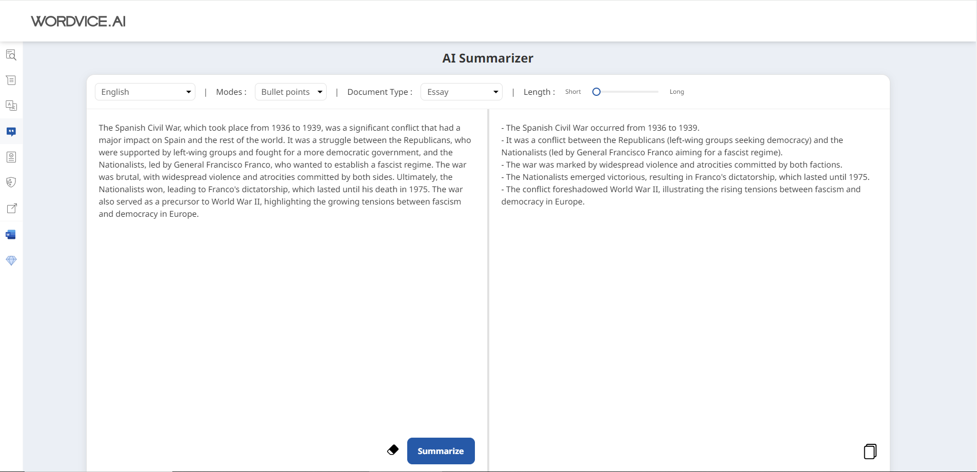 Summarizing a paper with AI