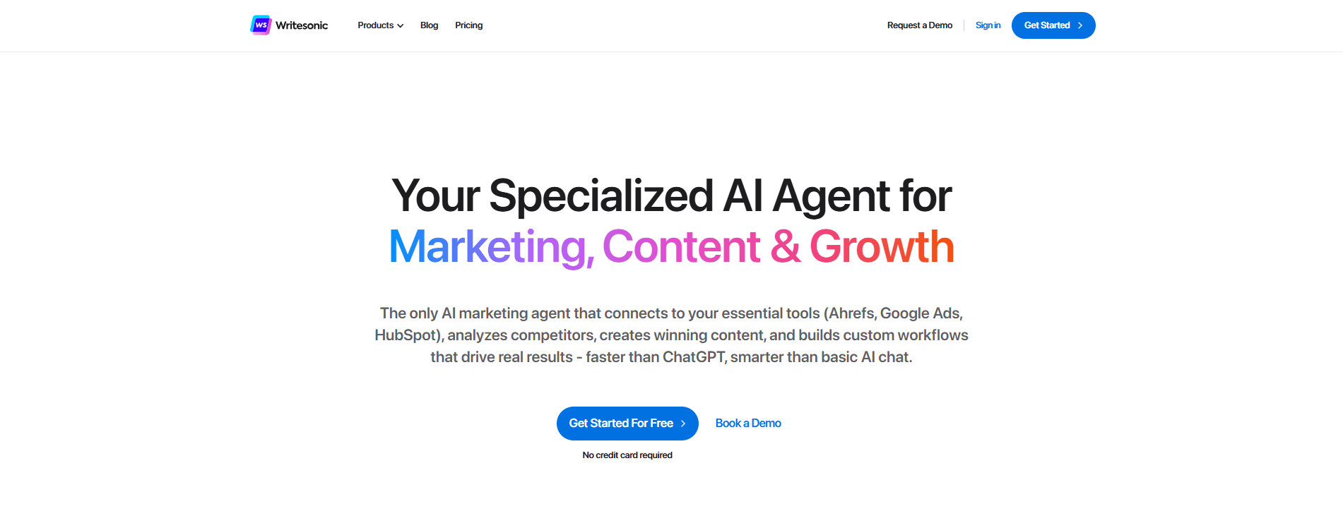 Writesonicメインページ