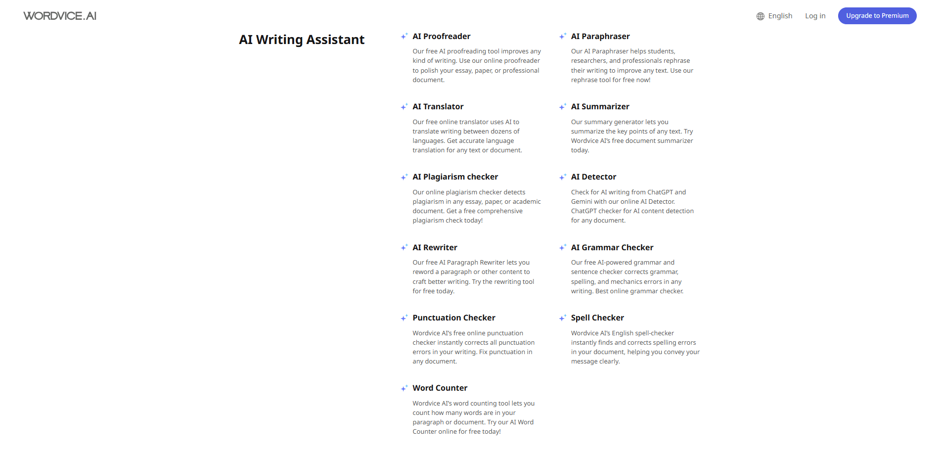 Wordvice AI writing tools