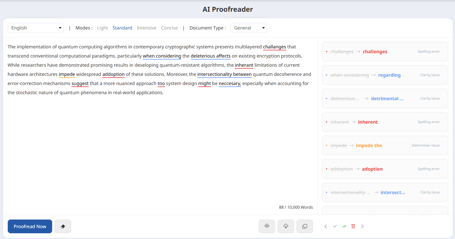Wordvice AI Proofreader Example