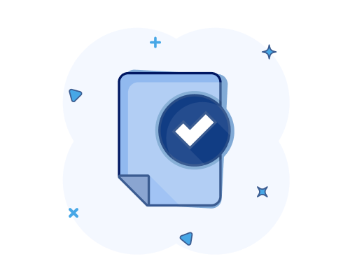 check mark on paper vector image