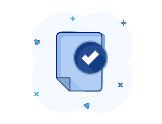 check mark on paper vector image