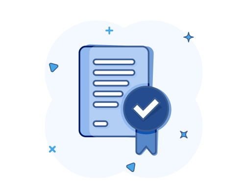 check mark on a book vector image