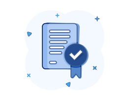 check mark on a book vector image