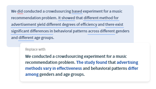 Concise proofreading