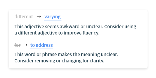 Feedback on grammar and style