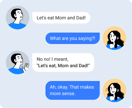 cartoon conversation between two people about a confusing topic